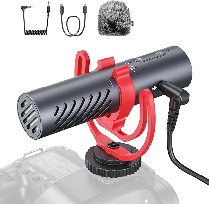 BOYA BY-MM1 AI On-Camera Shotgun Mic for Camera, DSLR, iPhone, Android