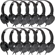 Classroom Headphones Bulk 10 Pack,Students On Ear Headsets,Comfy Swivel Earphones for Computer,School,Library,Airplane,for Online Learning and Travel,Premium Stereo Sound 3.5mm Jack (Black) - Image 1