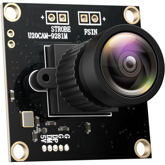 USB2.0 UVC Camera Module 1M Global Shutter Mono Sensor OV9281 720p 120fps with UVC Driver External Trigger Strobe for Raspberry Pi Jetson Nano Computers Windows Linux Android Mac OS