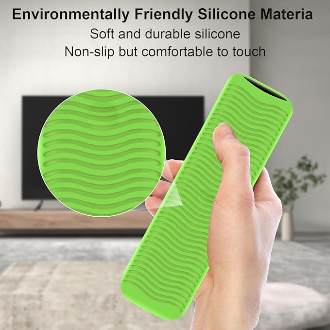 2 Pack Luminous Remote Cover Compatible with Onn Android TV 4K UHD Stick TV Box 100024646 100026240 Remote Controller, Lightweight Anti-Slip Skin-Friendly Silicone Skin Sleeve