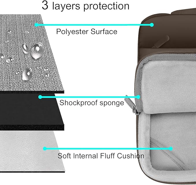 MOSISO Compatible with MacBook Air 13 inch Case M5 2026 M4 2025 M3 M2 2024-2022 A3449 A3240 A3113 A2681, Hard Case&Puffy Bag&Keyboard Cover&Webcam Cover&ScreenFilm for MacBook Air 13.6, Beige Brown