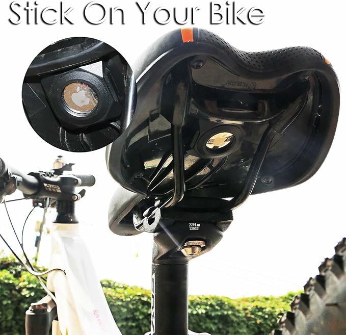 LouisKoo Compatible with Airtag Holder Waterproof Stick-on Mount Compatible with Apple AirTag,3M Sticker Cover Hidden Protectiv, Bike, Bicycle, Car, Luggage Tag, Motorcycle 4Packs Black