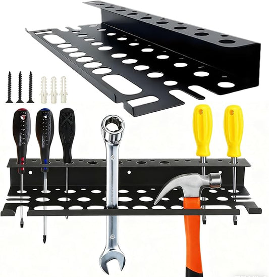 Screwdriver Plier Organizer Wall Mount for Pliers, Screwdrivers, Garage Workshop Storage, Stores up to 43 Pliers or Small Tools, Ideal Gift for Men