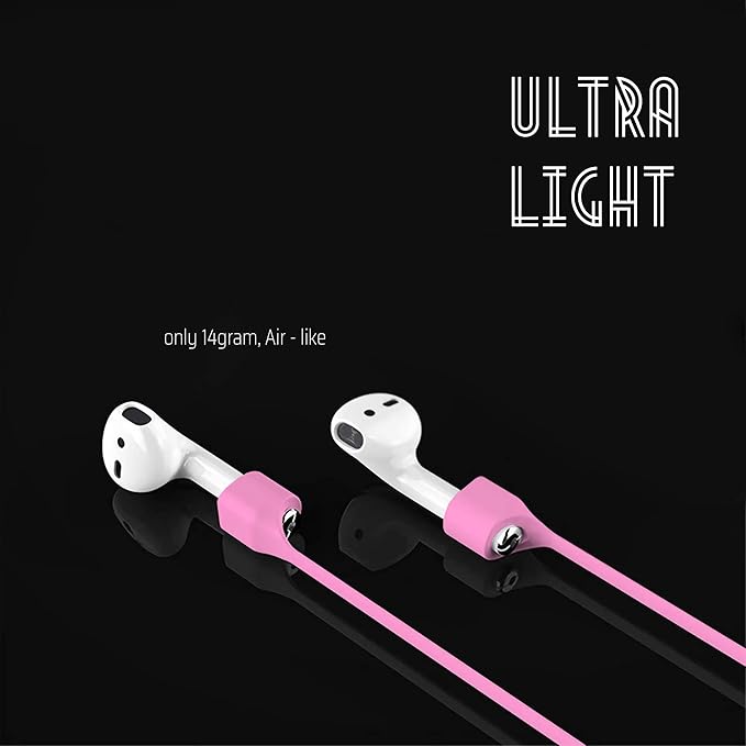 Ultra Strong Magnetic Airpod Pro Strap Anti-Lost Cord Sports Lanyard Compatible with Airpods 3rd 2nd Generation Pro 3 2 1 (Pink)
