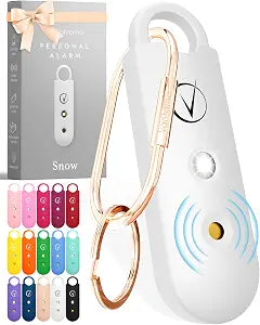 Vantamo Personal Alarm for Self Defense with Low Battery Notice, Strobe Light & Extra Loud 130 dB Double Speakers Safety Keychain Set for Women, Rechargeable Panic Button for Womens Self Defense