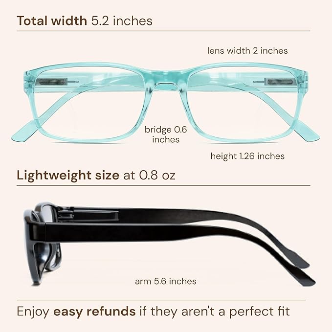 Gaoye 4.5 Professional Reading Glasses for All Day - Computer Readers with Blue Light Protection - Value Pack