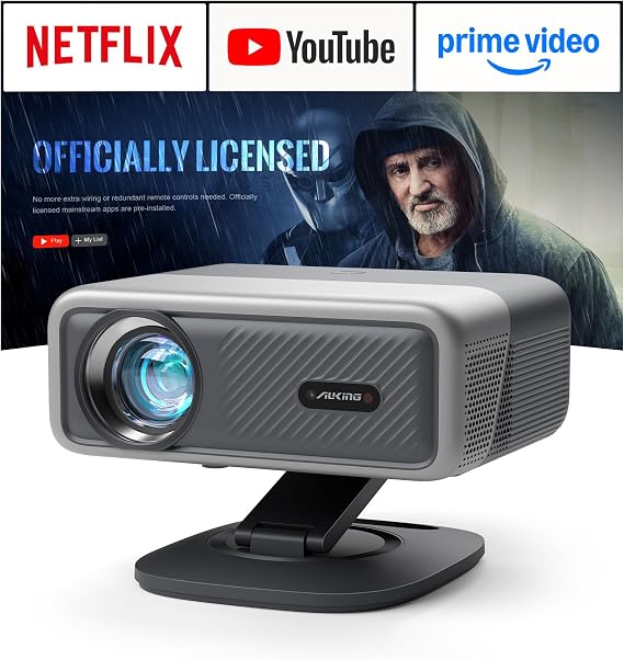 AuKing 4000 ANSI & 40W Dolby Audio 4K Outdoor Projector Now with Netflix