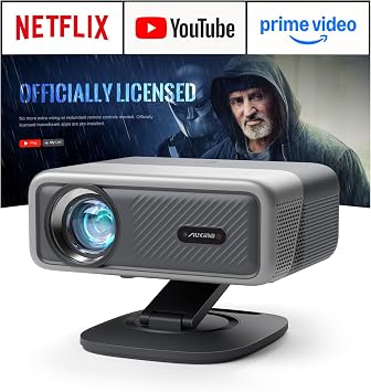 AuKing 4000 ANSI & 40W Dolby Audio 4K Outdoor Projector Now with Netflix