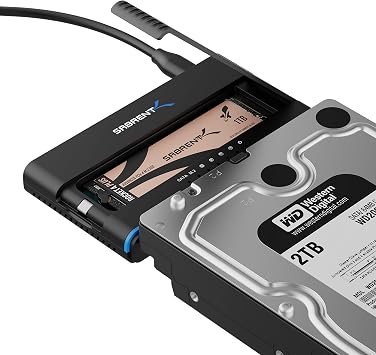 SABRENT USB-C M.2 NVMe + 2.5/3.5in SATA SSD/HDD Adapter (DS-UCMH)