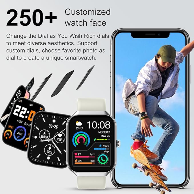 Smart Watch 2026 NEW 1.91" Smartwatch for Men Women(Answer/Make Call),Fitness Watch with 110+ Sport Modes, Reloj Inteligente with Sleep Monitor/Heart Rate/Step/Calories/IP68,for Android iOS, Beige