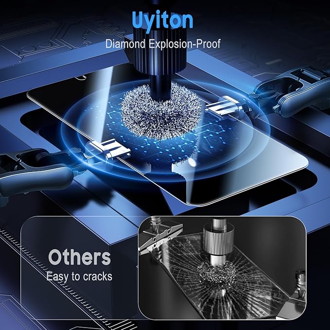 Uyiton UnBreak-Glass for Samsung Galaxy S23 Plus Privacy Screen Protector, [Ultrasonic Fingerprint Support][Auto-Alignment Frame] Scratch-Resistant Bubble-Free Tempered Glass Screen-2 Pack