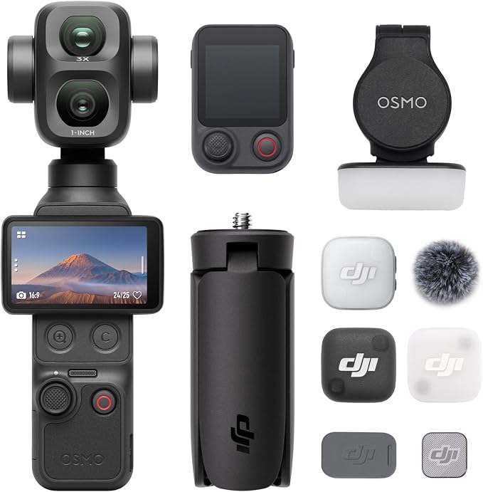 DJI Osmo Pocket 4P Vlog Combo, Dual-Lens Vlog Camera, Cinematic 4K