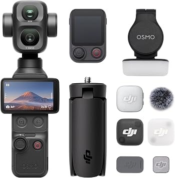 DJI Osmo Pocket 4P Vlog Combo, Dual-Lens Vlog Camera, Cinematic 4K