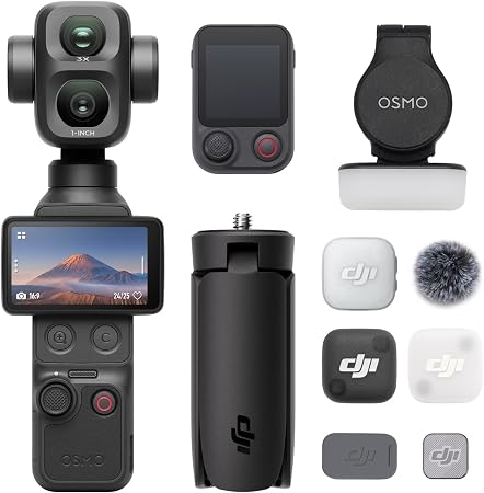 DJI Osmo Pocket 4P Vlog Combo, Dual-Lens Vlog Camera, Cinematic 4K