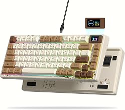 Womier SK80 Retro 75% Keyboard with Color Multimedia Display Gaming Keyboard - Image 1