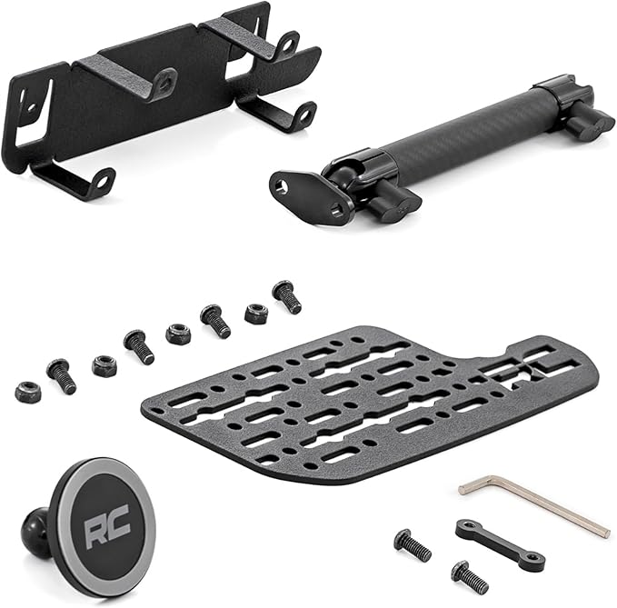 Rough Country Accessory Dash Mount for Ram 1500 (2019–2026 w/ 8.4" Touchscreen) - Phone & Device Mount w/ 8" Arm, Works with Standard Devices
