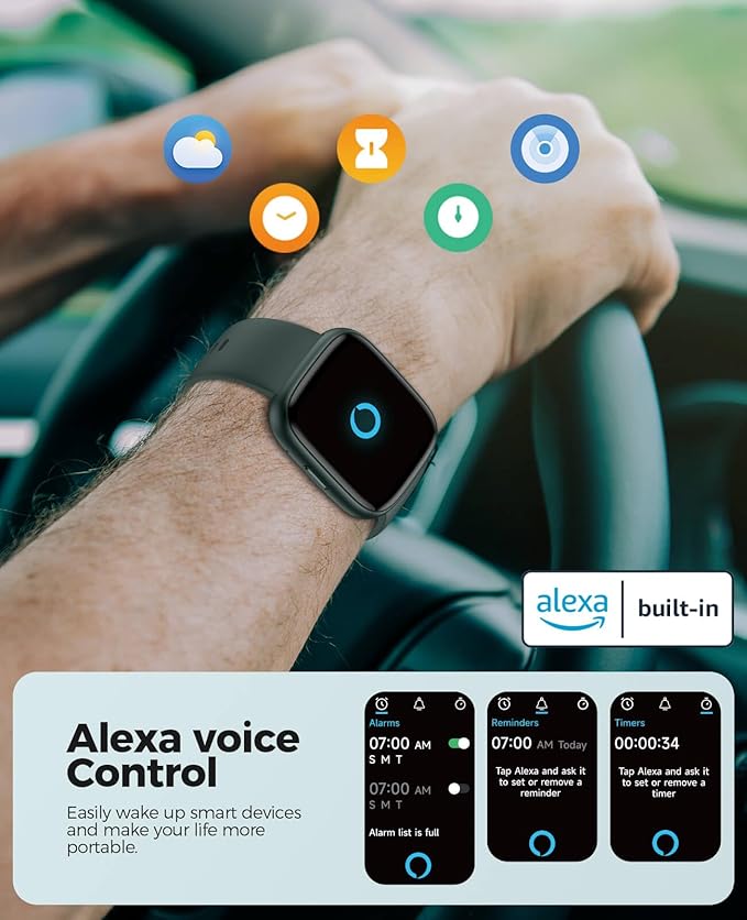 SOUYIE Smart Watches with Women and Men for Android and iPhone, 100+ Fitness Tracker Smartwatch, IP68 Waterproof, Health Monitor for Heart Rate, Sleep & Stress