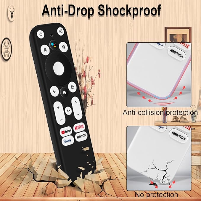 Cover for Onn Android Voice TV Remote, Shockproof Anti-Dirty Silicone Case Compatible with Onn TV 4K UHD Stick TV Box 100024646 100026240 Remote Washable an-ti Lost Anti-Slip Skin-Friendly