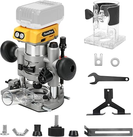 Cordless Router for Dewalt 20V Battery (No Battery)