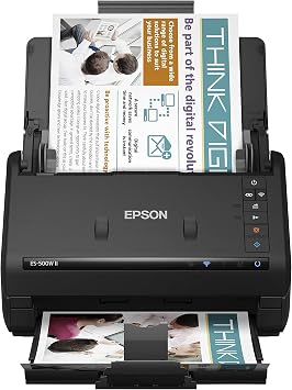 Epson Workforce ES-500W II Wireless Color Duplex Desktop Document Scanner