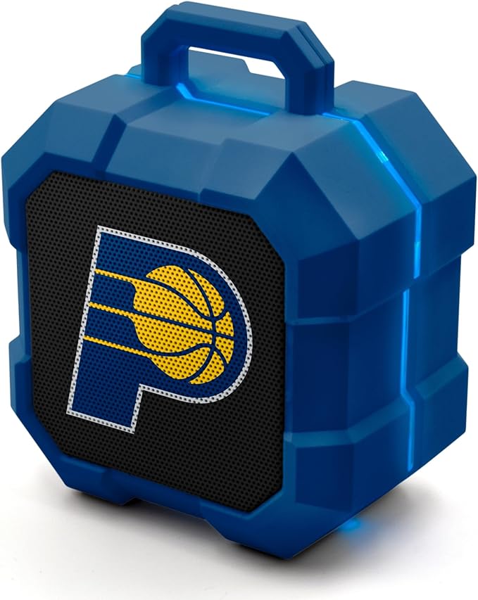 SOAR NBA Shockbox LED Wireless Bluetooth Speaker - Water Resistant IPX4, 5.0 Bluetooth with Over 5 Hours of Play Time - Small Portable Speaker - Officially Licensed NBA, Perfect Home & Outdoor Speaker