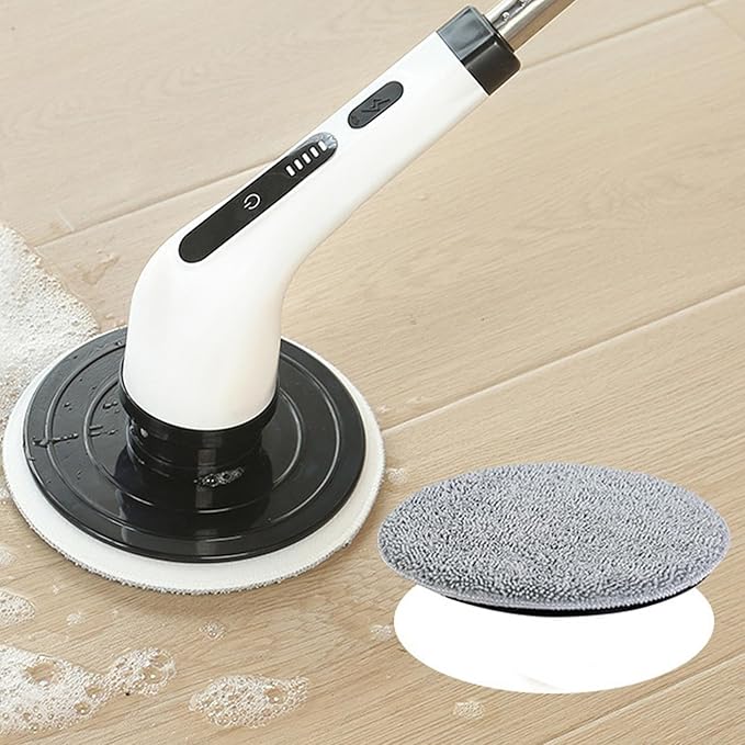 Electric Rotating Scrubber - Cordless Scrubber for Bathroom | Electric Cleaning Brush | Cordless Handheld Power spinn Brush | Bathtub Scrubber Tile Floor and Wall Dirt Remover Cleaning Brush