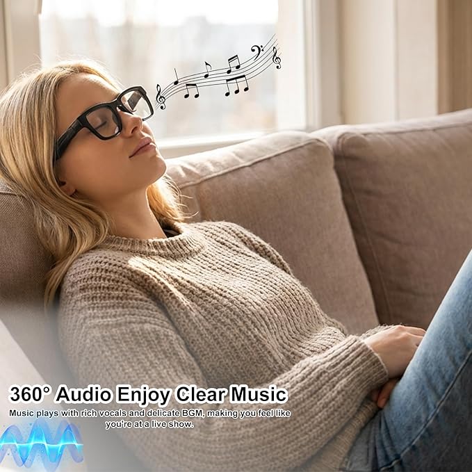 AI Smart Glasses with Color-Change Lenses Bluetooth Glasses for Men Women with Translation 160+Languages Voice Assistant Translator Glass for Meeting,Travel