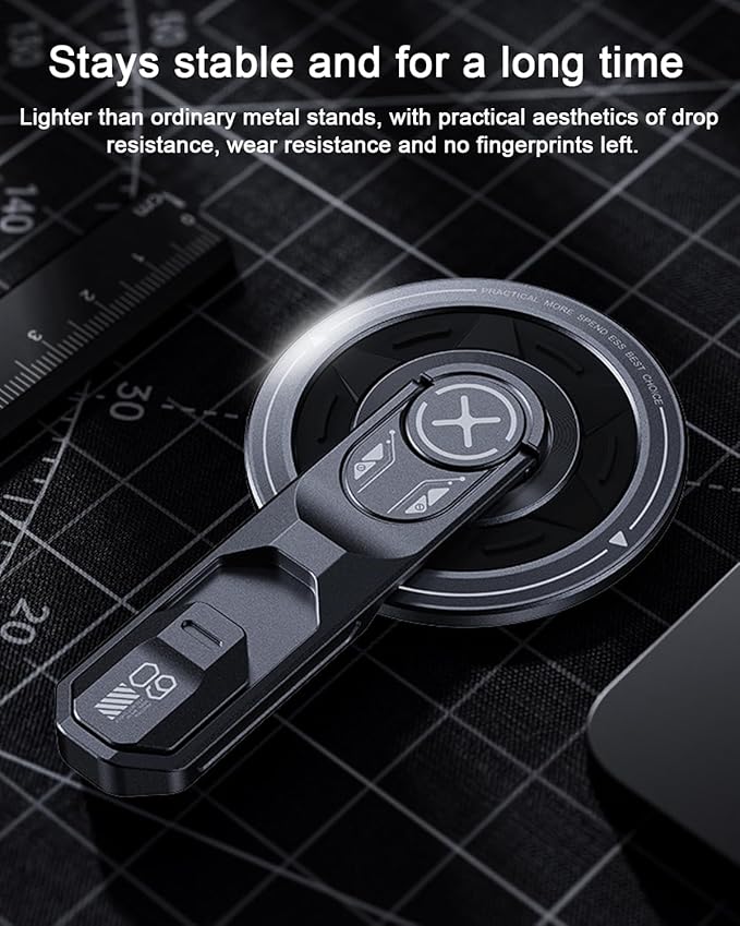 for MagSafe Phone Grip Stand, Strong Magnetic Finger Ring Holder Magnet, Fidget Toy Design, Desk Holder for Mag&Safe and Smartphone, Foldable Adjustable Kickstand
