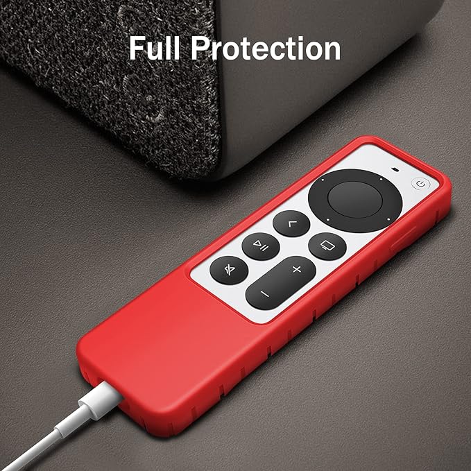 Fintie Bundle: Case for Apple TV 4K / HD Siri Remote Controller (2nd Gen / 3rd Gen) 2021 2022- Honey Comb Lightweight Anti Slip Shockproof Silicone Cover + Remote Holder Bracket Shelf