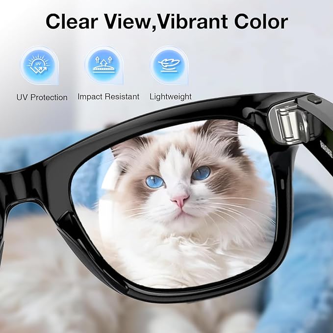 Replacement Lenses for Ray-Ban Meta Smart Glasses Gen 2/1/Wayfarer RW4006/4008/RW4012, 53mm Large/50mm Regular, Anti-Scratch