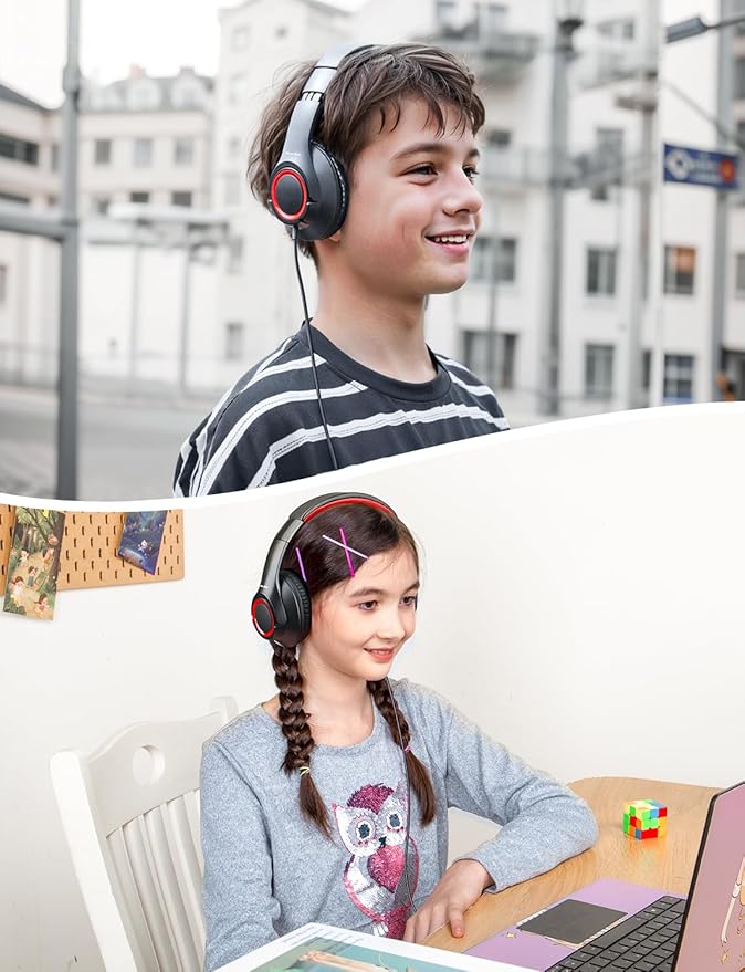 New Bee Kids Headphones,Wired,School,Toddler Headphones Baby Headphone Lightweight for Boys/Girls/Mac/Android/Kindle/Tablet/Pad