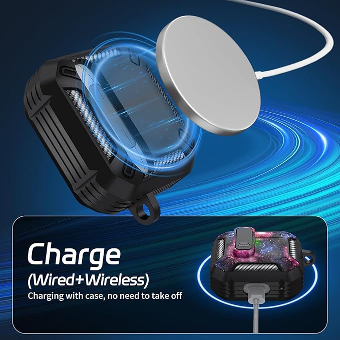 for AirPods 4 Case, Secure Lock Case Cover for Apple Airpods 4 with Active Noise Cancellation 2024, Case for Airpods 4 with Cleaner Kit and Keychain,Powerful Drop Protection