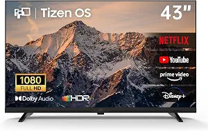 FPD 43 Inch 1080p FHD Smart TV Powered by Tizen OS Flat Screen Television