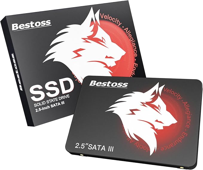 Bestoss SSD 1TB - 2.5" SATA III 6Gb/s Internal Hard Drive, Up to 550MB/s