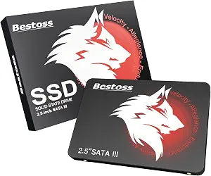 Bestoss SSD 1TB - 2.5" SATA III 6Gb/s Internal Hard Drive, Up to 550MB/s