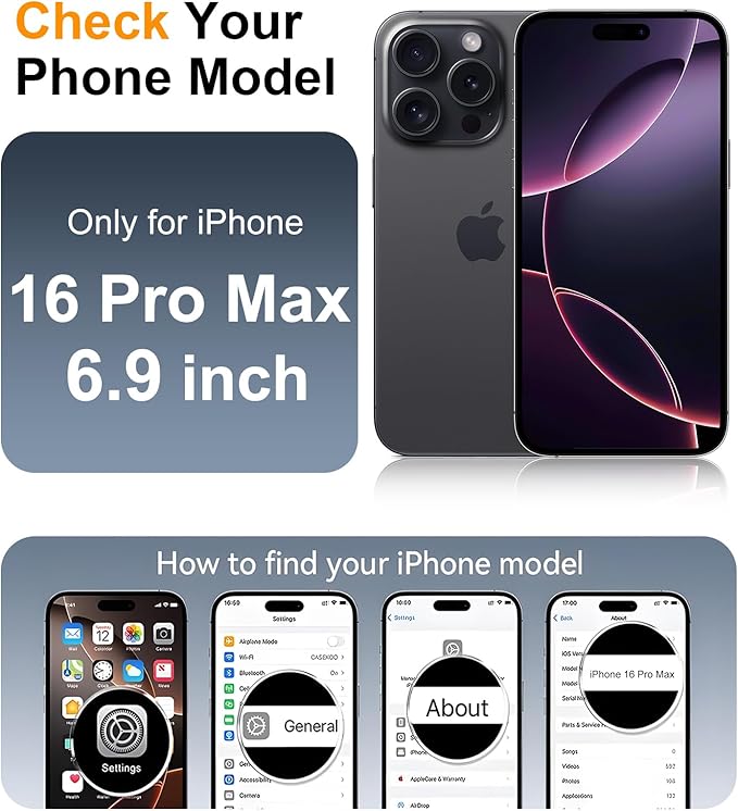Red2Fire Magnetic for iPhone 16 Pro Max Case Waterproof, [Built-in Screen Protector][Compatible with MagSafe] [Full Body Shockproof] [Dustproof] Heavy Duty Rugged Phone Cover 6.9" Black