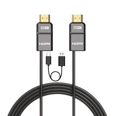 RUIPRO 8K Full Fiber Optic Armored HDMI 2.1 Cable 48Gbps, 8K60/4K120, 10FT - Image 3