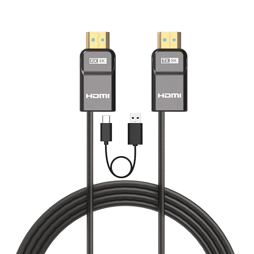 RUIPRO 8K Full Fiber Optic Armored HDMI 2.1 Cable 48Gbps, 8K60/4K120, 10FT - Image 6