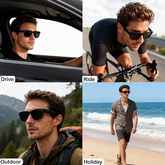 AI Smart Glasses with Color-Change Lenses Bluetooth Glasses for Men Women with Translation 160+Languages Voice Assistant Translator Glass for Meeting,Travel (Sunglasses Lenses)