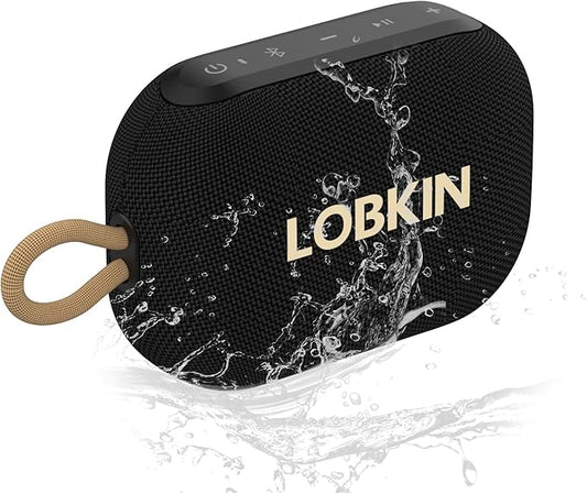 LOBKIN Portable Bluetooth Speaker,IP67 Waterproof Small Bluetooth Speaker 20H Playtime 10W Loud Sound BT 5.4 Wireless Stereo Pairing for Home/Outdoors/Travel