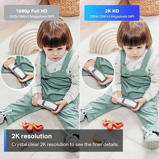Tapo TP-Link 2K Security Camera for Baby Monitor, Dog Camera w/Motion Detection, 2-Way Audio Siren, Night Vision, Cloud&SD Card Storage(Up to 256GB) Works w/Alexa & Google Home, 4-Pack C110P4