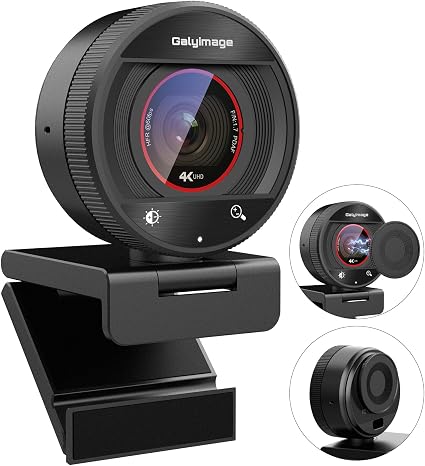 4K Webcam for PC Computer PDAF Autofocus with Built-in Microphone Windows