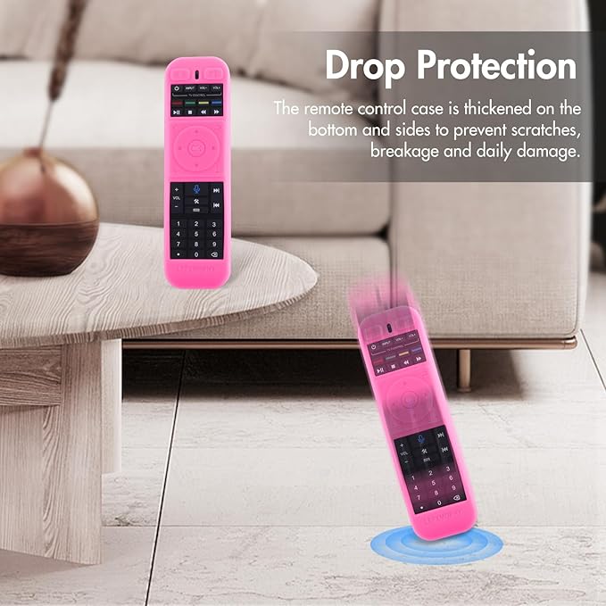 LEFXMOPHY Remote Cover for SuperBOX S5 PRO, S4 PRO, S5 Max 2024, S 5 MAX, S6 MAX 2025, S 6-Ultra, S 6-MAX Super Box TV Voice Remote Case Pink Sleeve Glow in Dark