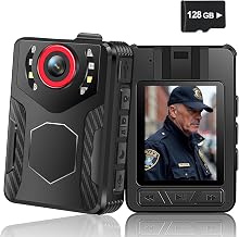 Body Camera with Audio and Video Recording: 1080P FHD Body Cam with Night Vision Video Recorder, 10HR Battery, 2.0” Screen, 128GB Wearable Bodycam for Law Enforcement, Security, and Outdoor Work - Image 1