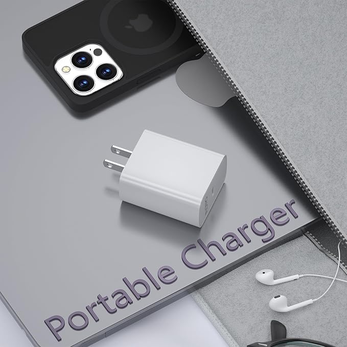 CALCINI USB C Charger Block, 65W Type C Fast Charger for MacBook Pro, Galaxy, Dell, iPhone 15, iPad Pro, and More