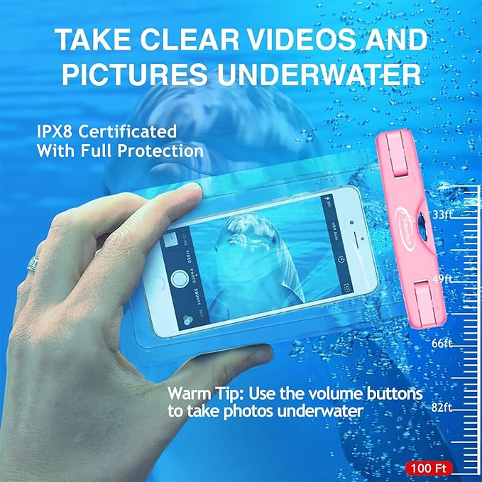 AiRunTech Waterproof Pouch | Way to Keep Your Phone and Valuables Safe and Dry | for Boating Swimming Snorkeling Kayaking Beach Pool (2 Phone Cases(Green + Pink) + 2 Fanny Packs(Black + Blue)