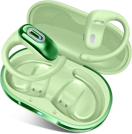 Open Ear Headphones, NEW Over Ear Earbuds with 4 ENC Noise-Canceling Mic