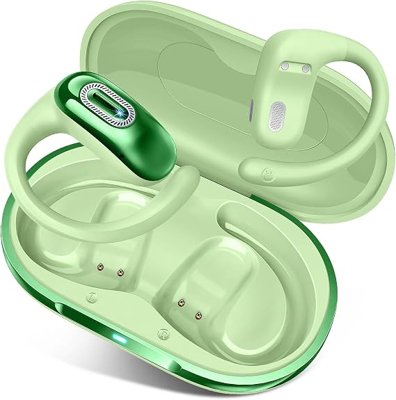 Open Ear Headphones, NEW Over Ear Earbuds with 4 ENC Noise-Canceling Mic