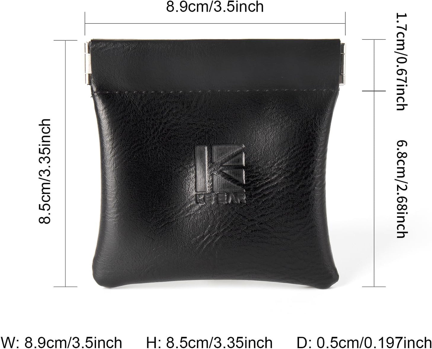 1 Pack Earphone Storage Case Bag for IEM,in Ears,Earbuds,Portable Carrying Storage Case,Travel Bag Leather Jewelry Pouch, Kbear BP01 Suitable for KZ ZS10/ZS10 Pro/ZST/ZS10 PRO X/AS10/AS16/CastorZA12