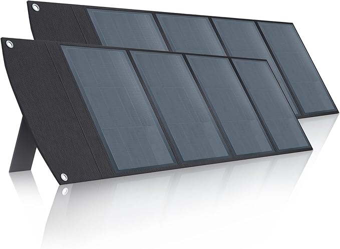 POWERWIN PWS110 100W 20V Foldable Solar Panel with Shingled Design Adjustable Kickstand for Home Camping RV Charging Portable Power Station (2 PCS)